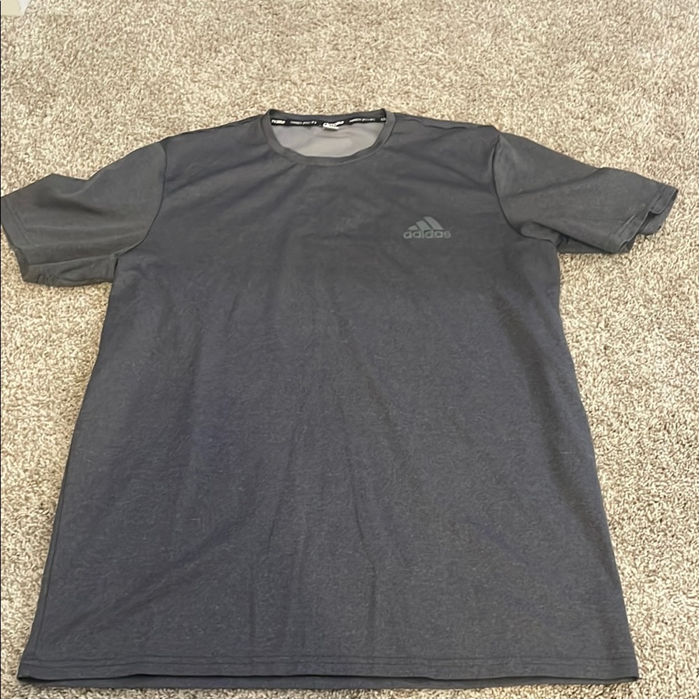 Adidas Gray Short Sleeve Tee Classic Crew Neck